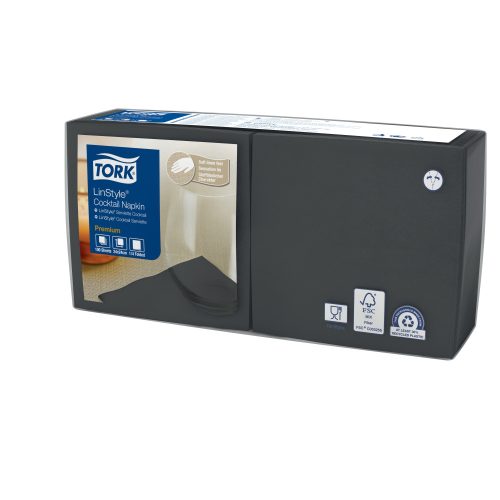 Tork Premium Linstyle® fekete koktél szalvéta