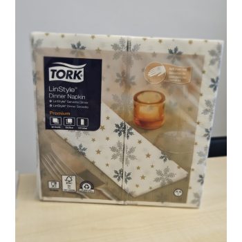   Tork Linstyle prémium textilutánzatú Karácsonyi szalvéta